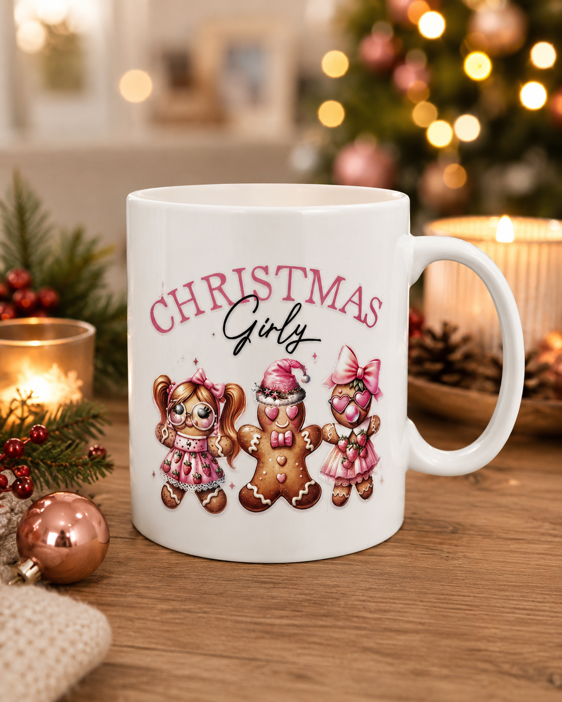 Christmas Girly Mug – Gingerbread Cuties