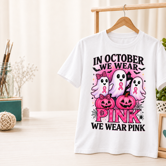 In October We Wear Pink Ghost Squad Tee