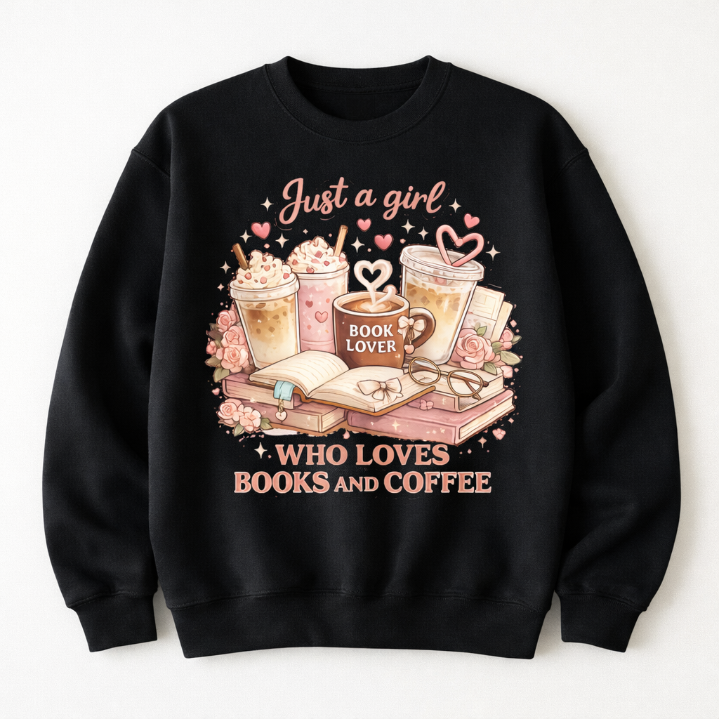 Girl Who Loves Books Sweatshirt | Cozy Reader Gift