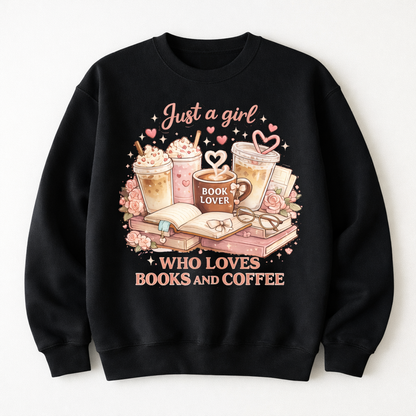 Girl Who Loves Books Sweatshirt | Cozy Reader Gift