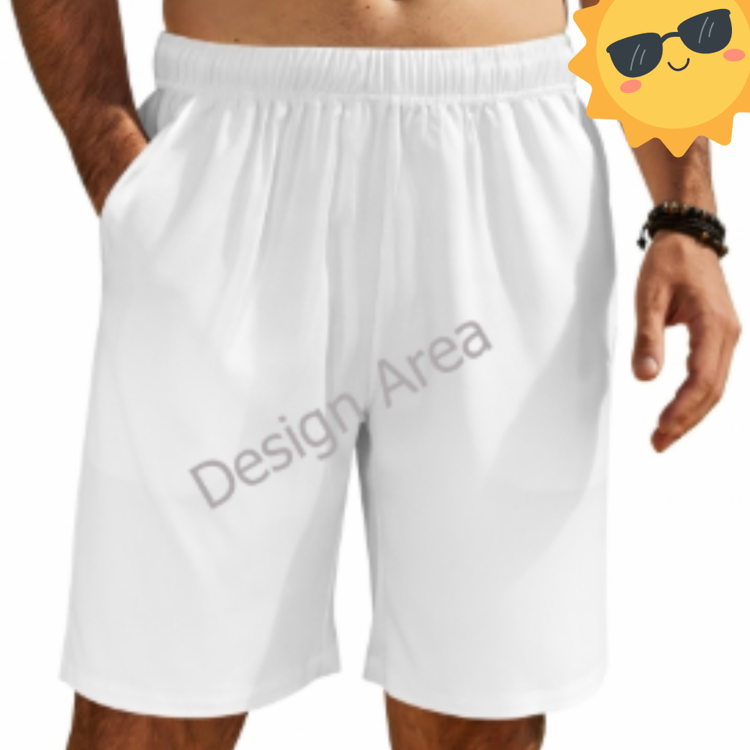 Men's All Over Print Elastic Beach Shorts