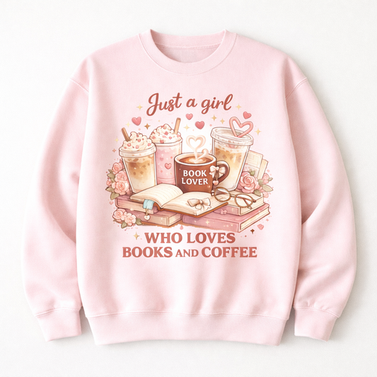 Girl Who Loves Books Sweatshirt | Cozy Reader Gift