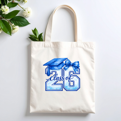 Class of 2026 Graduation Tote Bag - Blue